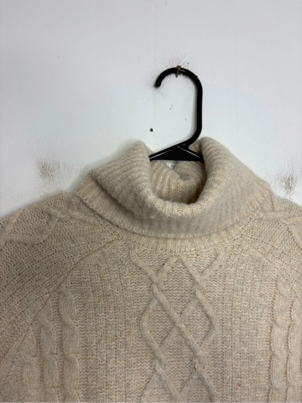 Joie Sweater Womens Small Turtleneck Cableknit Soft Oatmeal Neutral Capsule